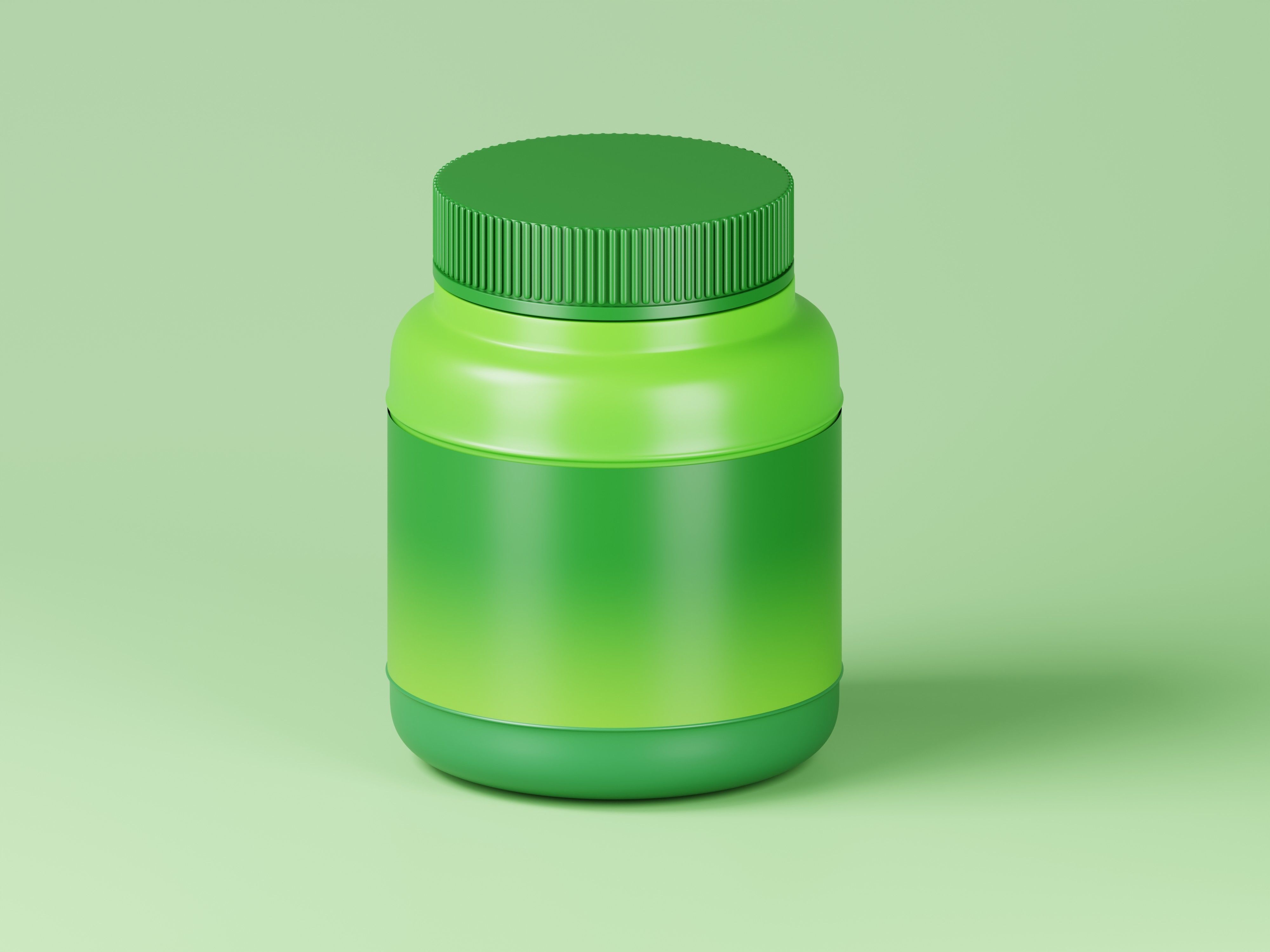 Green Cosmetic Jar 3D Model Low-poly 3D model_3