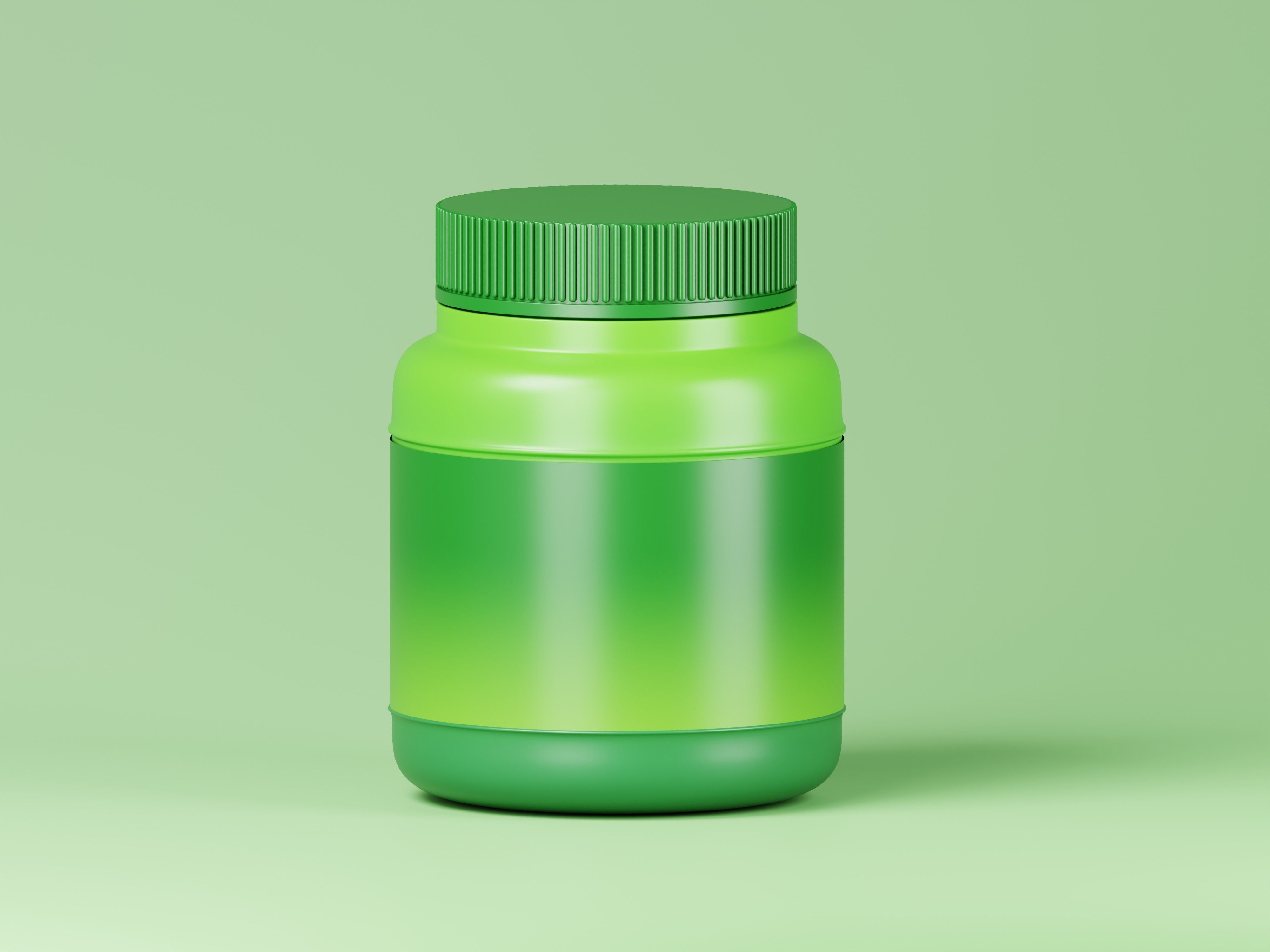 Green Cosmetic Jar 3D Model Low-poly 3D model_1