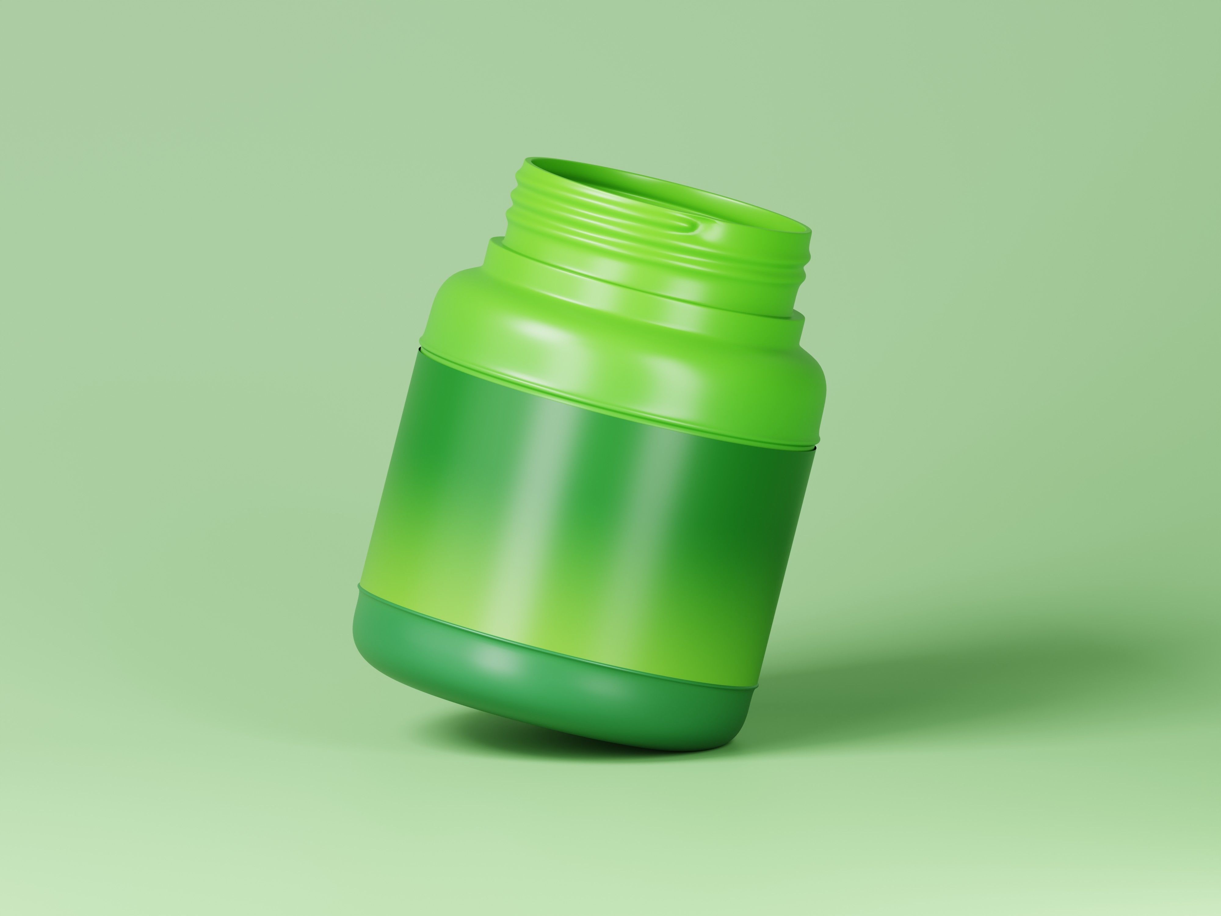 Green Cosmetic Jar 3D Model Low-poly 3D model_7