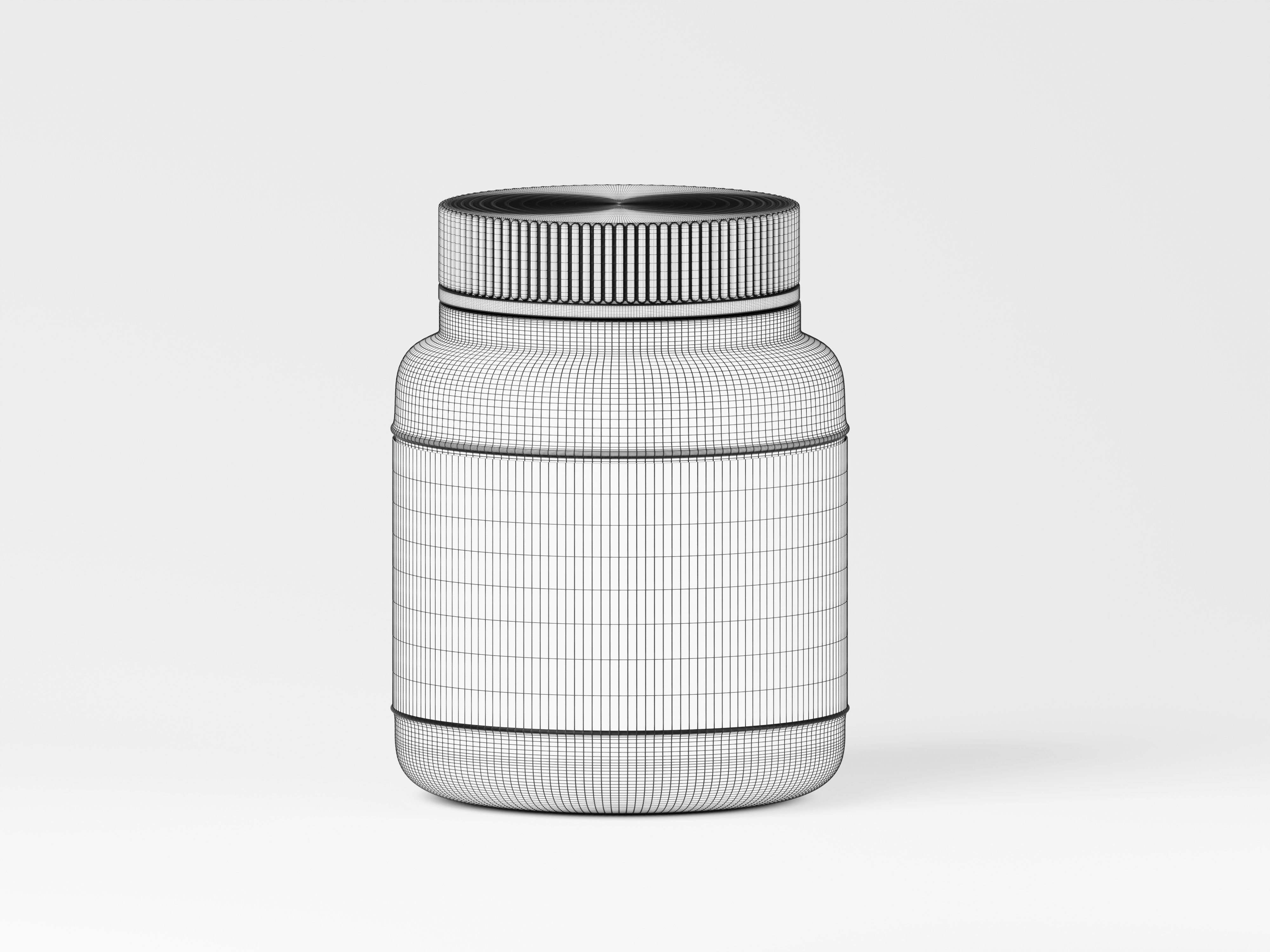 Green Cosmetic Jar 3D Model Low-poly 3D model_2