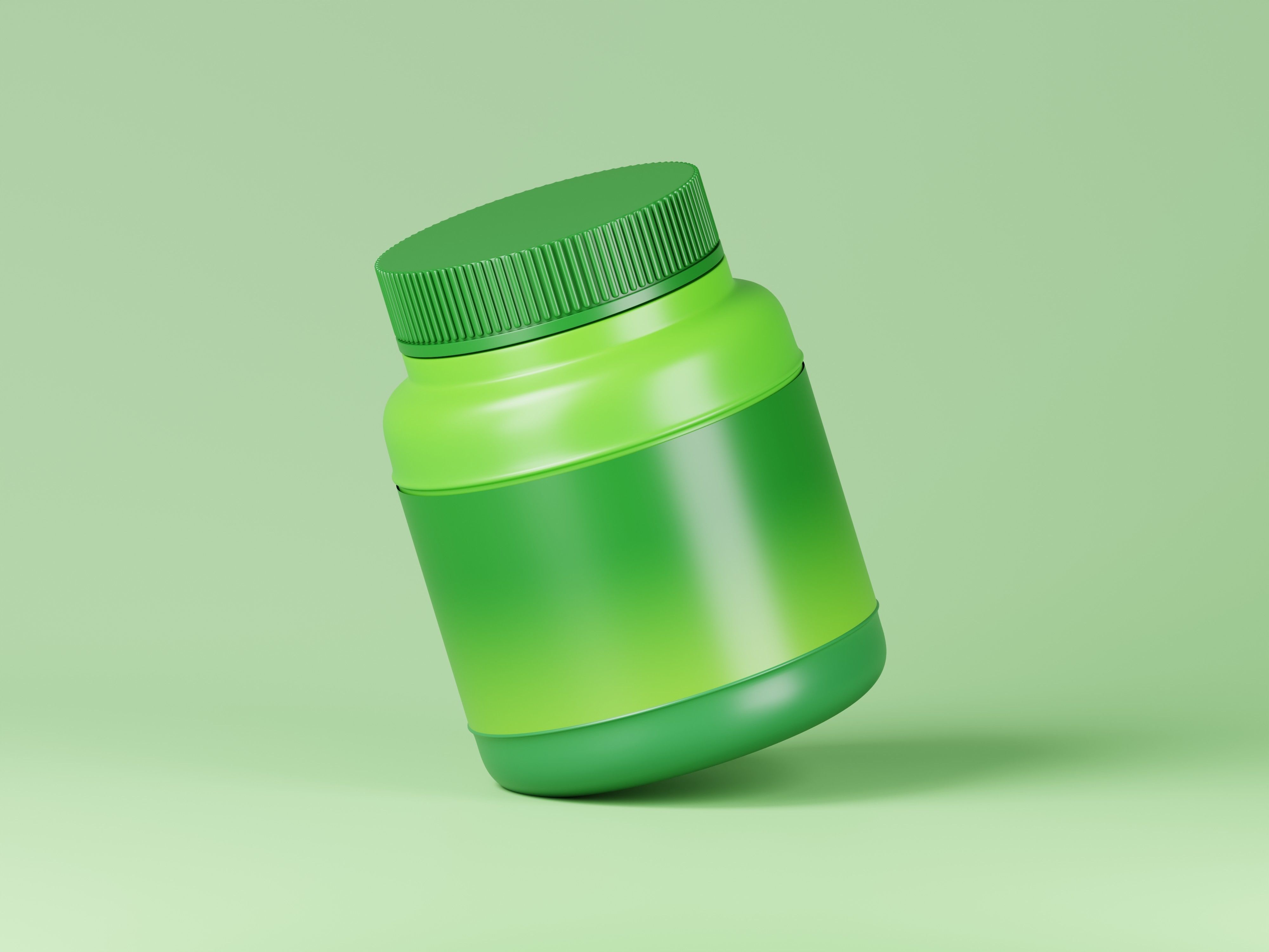 Green Cosmetic Jar 3D Model Low-poly 3D model_6
