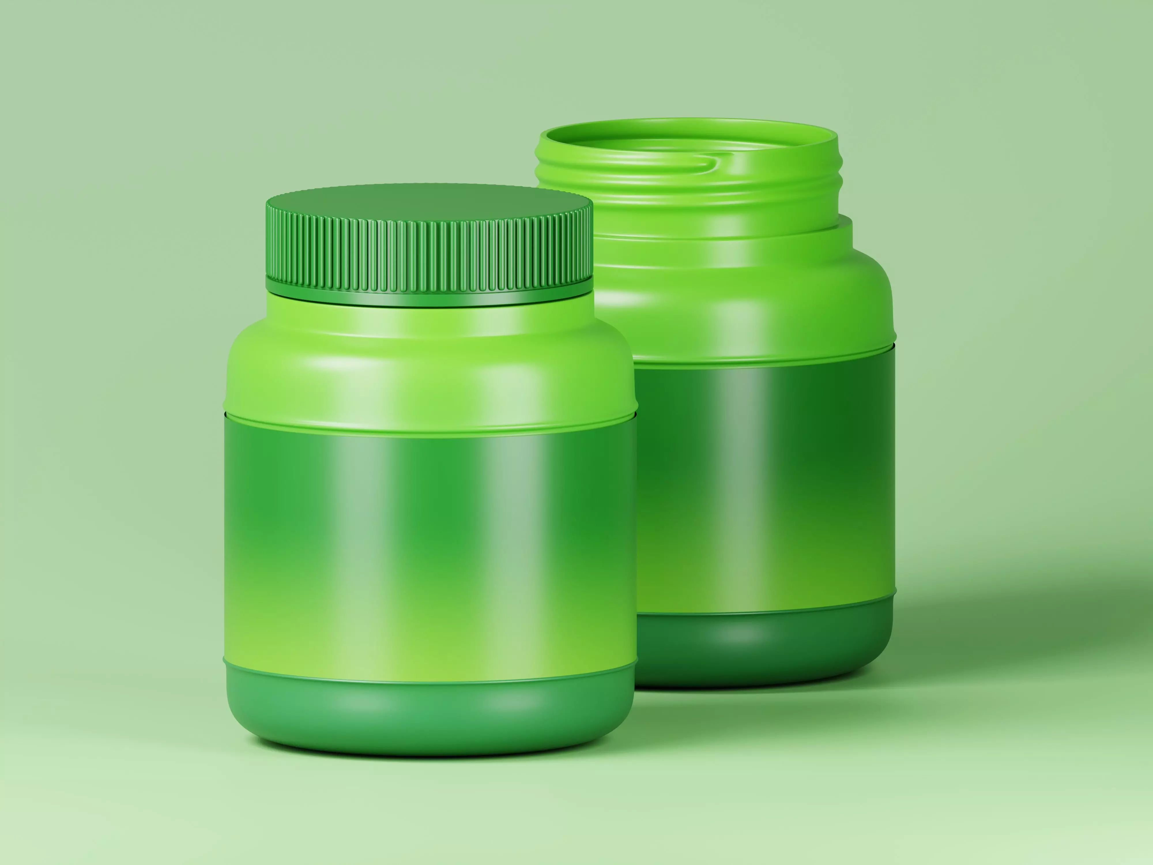 Green Cosmetic Jar 3D Model Low-poly 3D model_0