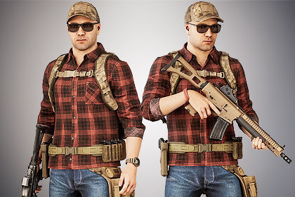 Casual Soldier 22 Low-poly 3D model_6