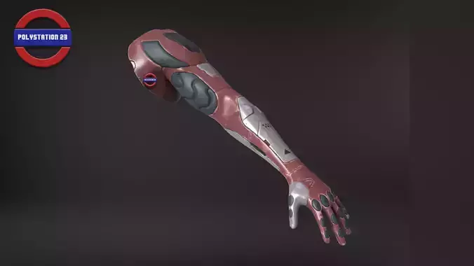 Sci fi arm v2 Game ready Low-poly 3D model