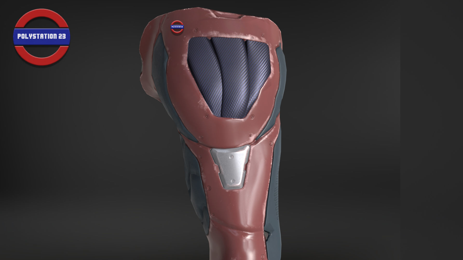 Sci fi arm v2 Game ready Low-poly 3D model_6