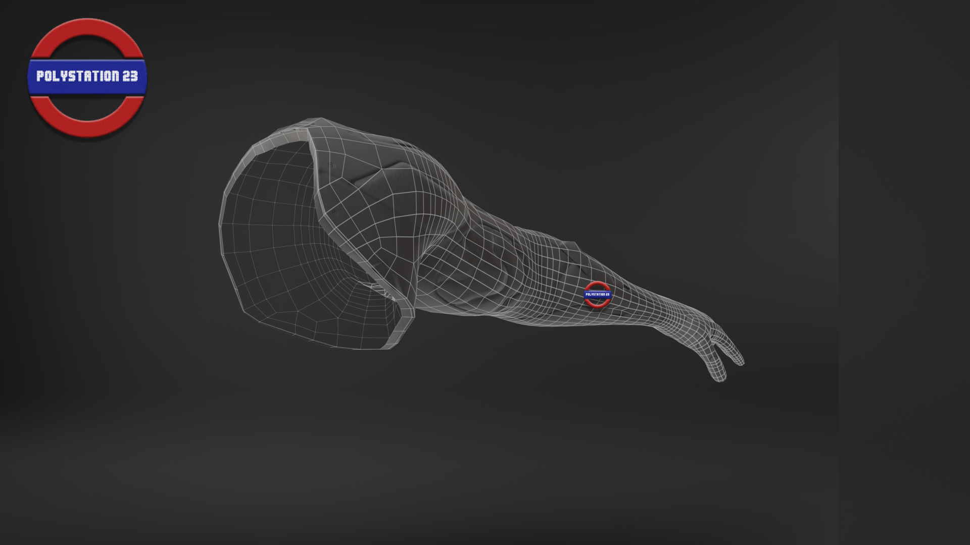 Sci fi arm v2 Game ready Low-poly 3D model_18