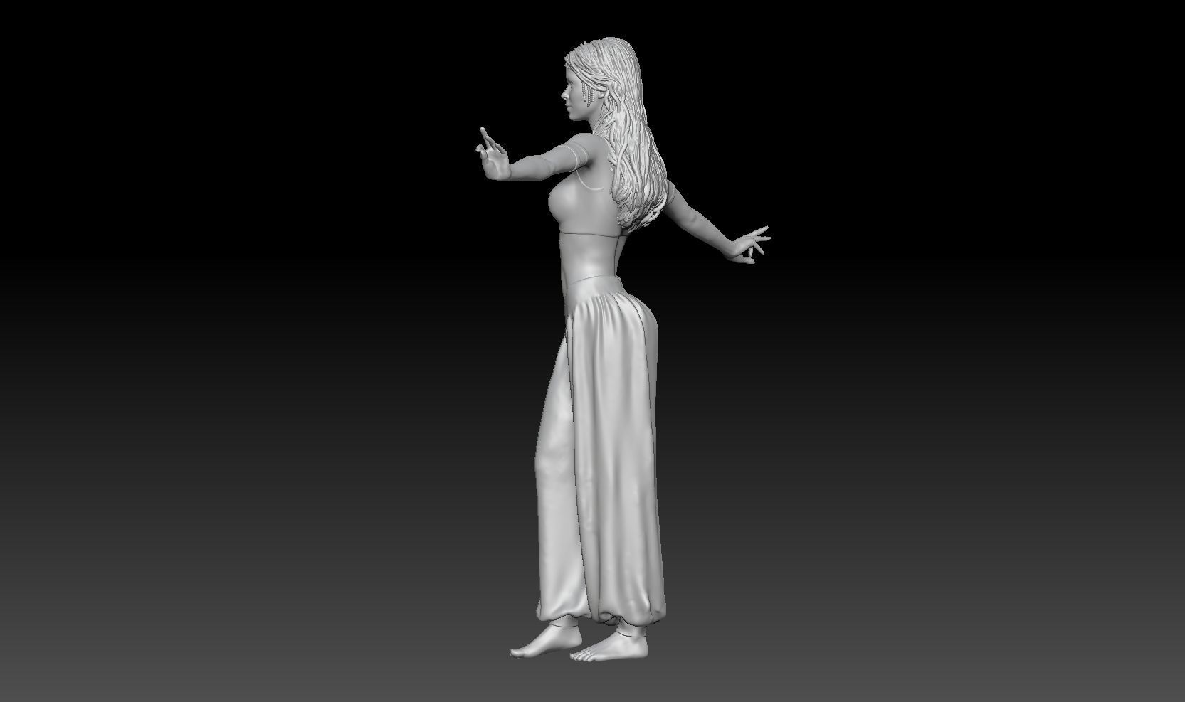 BELLY DANCER GIRL 2 3D print model_1