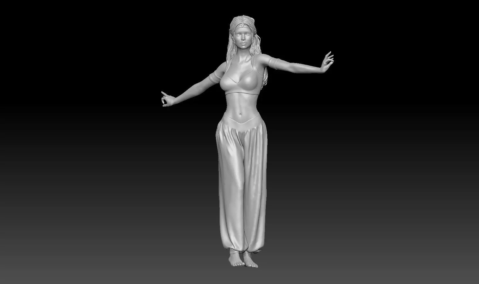 BELLY DANCER GIRL 2 3D print model_0