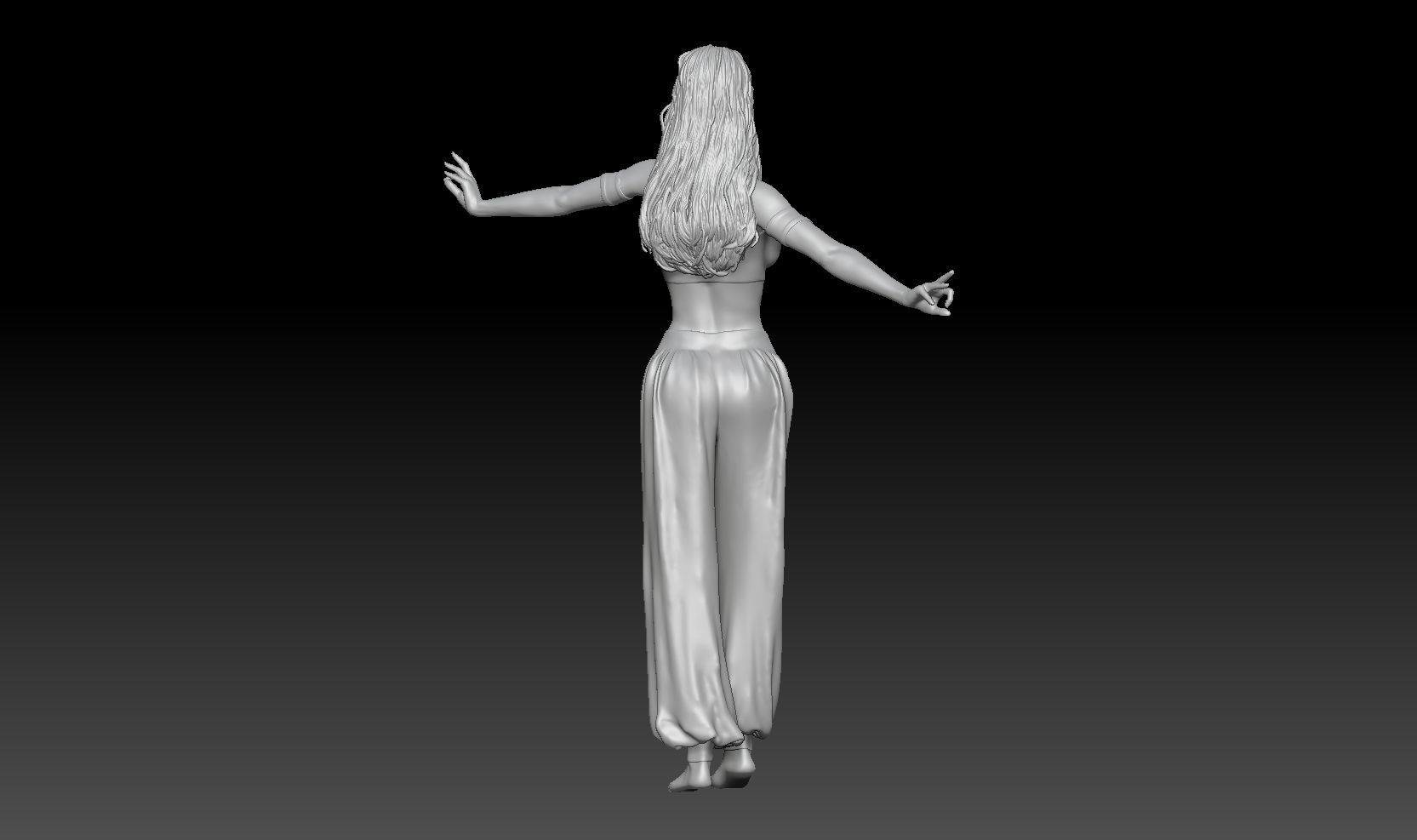 BELLY DANCER GIRL 2 3D print model_2