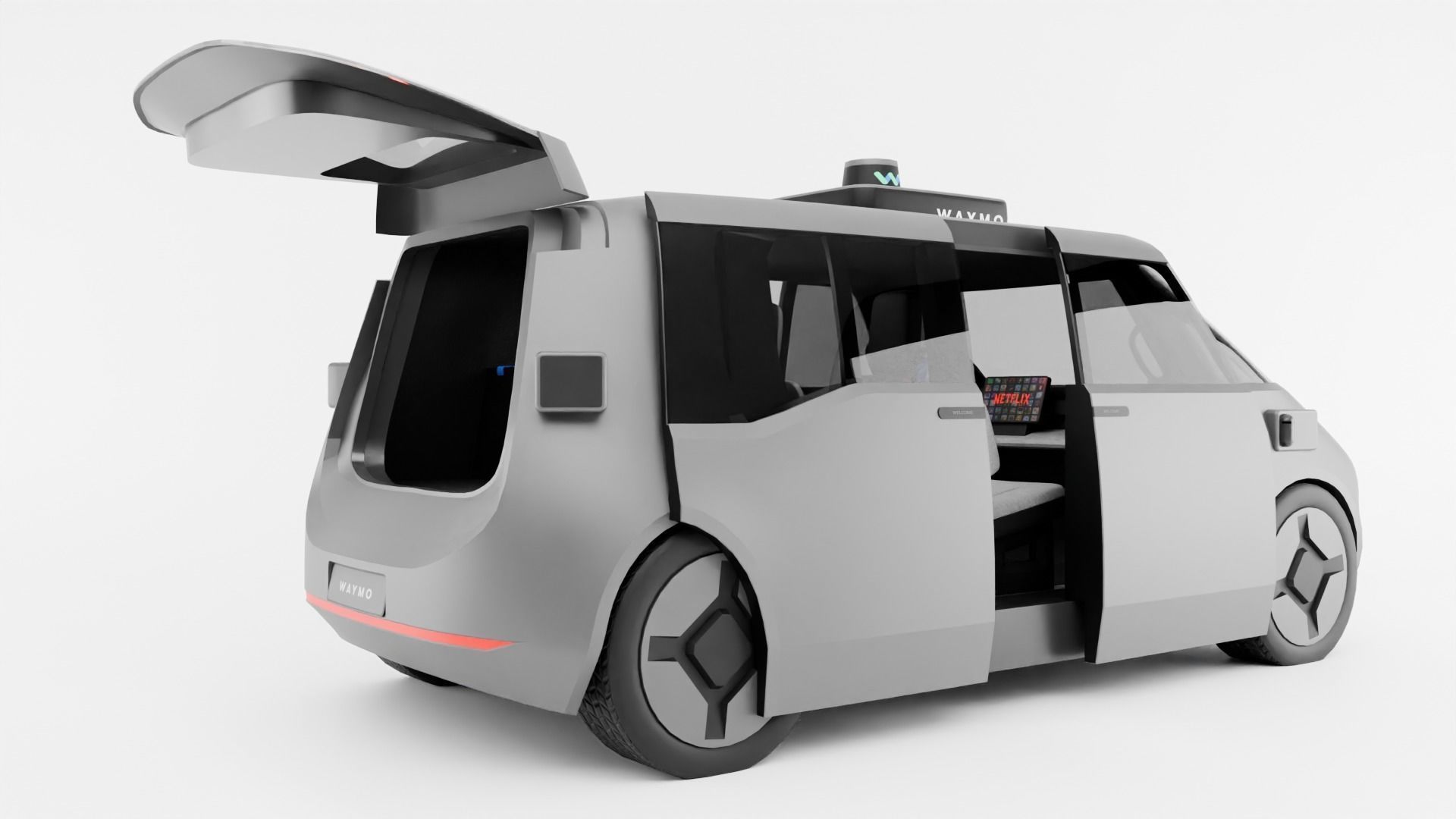 Zeekr Waymo robot taxi 3D model_10