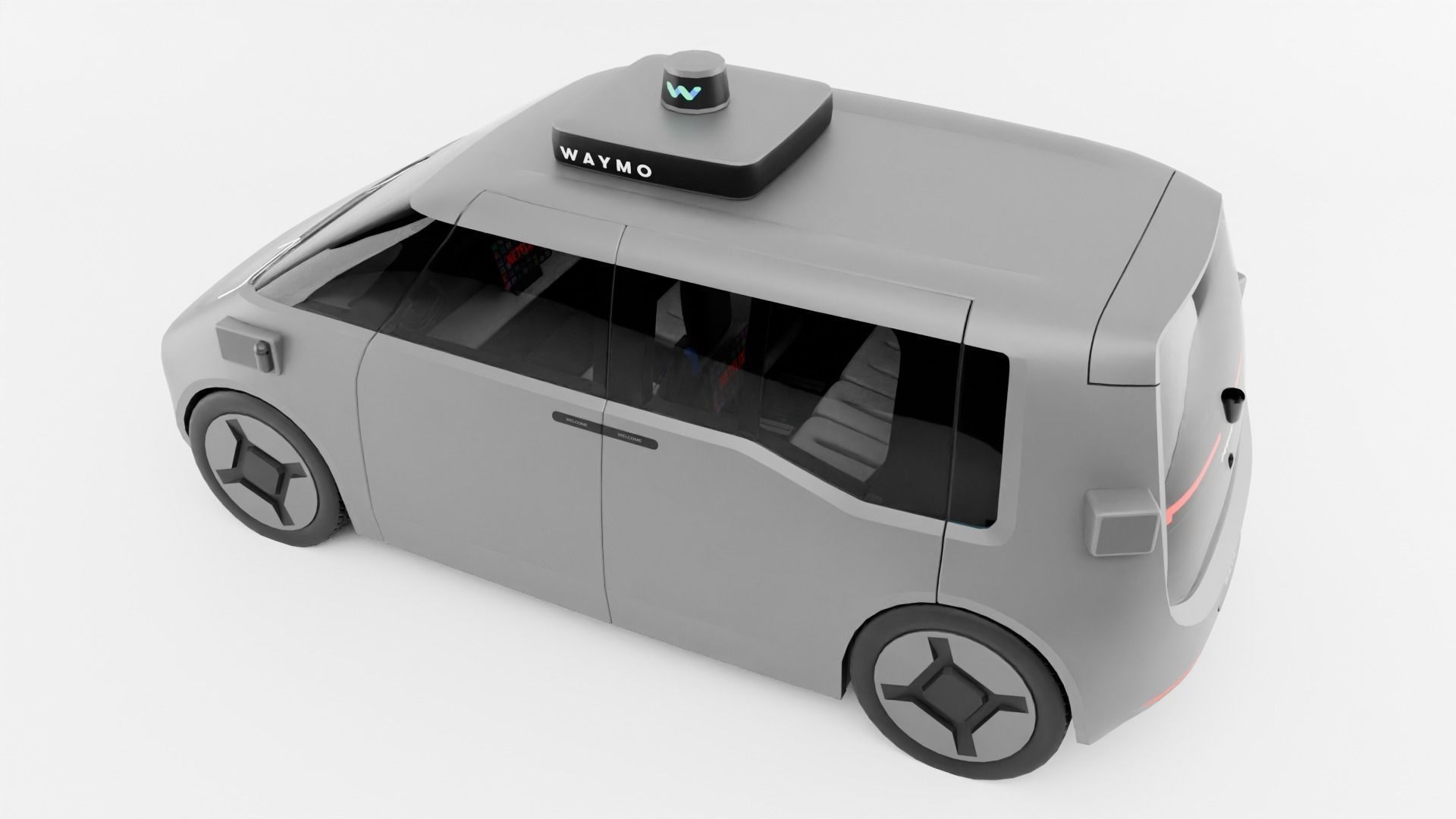 Zeekr Waymo robot taxi 3D model_2