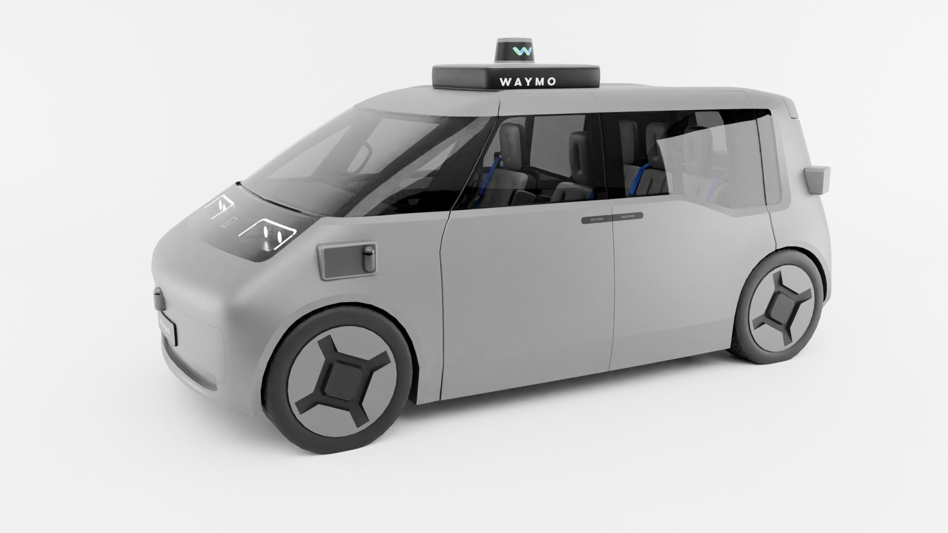 Zeekr Waymo robot taxi 3D model_4