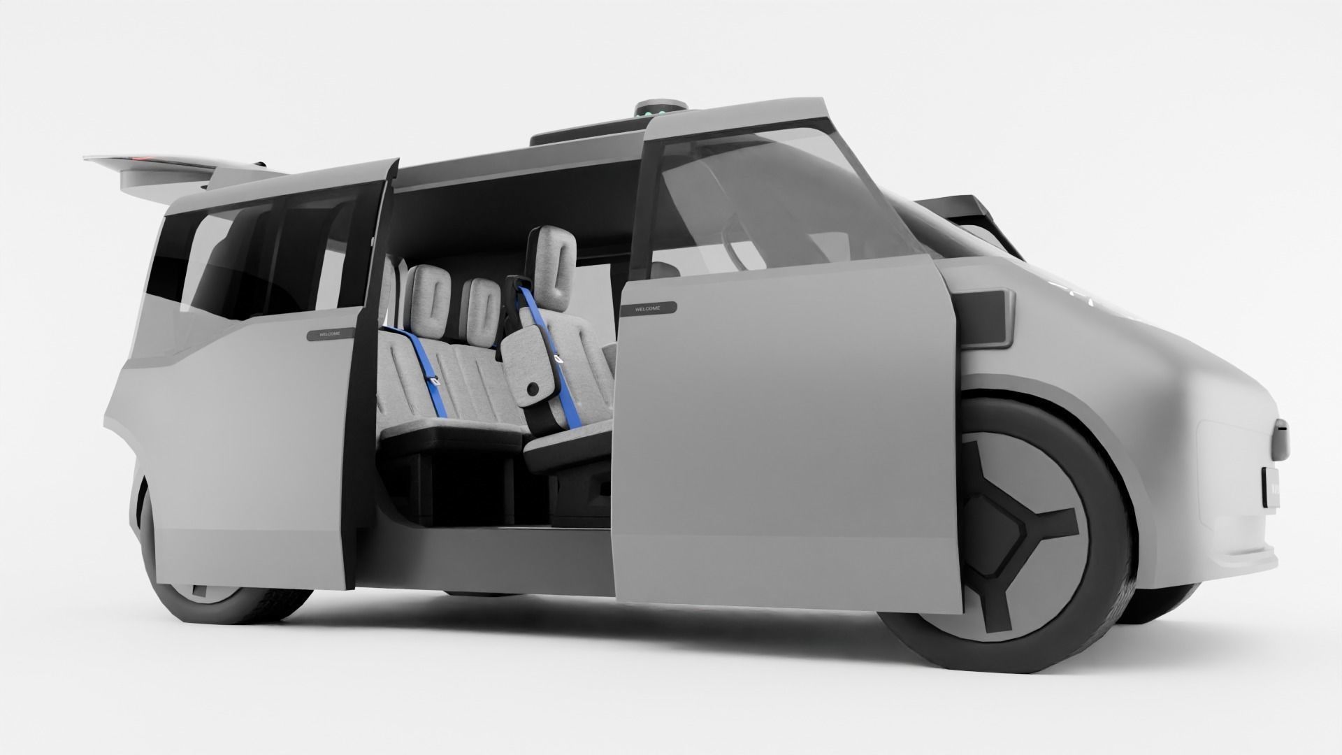 Zeekr Waymo robot taxi 3D model_13