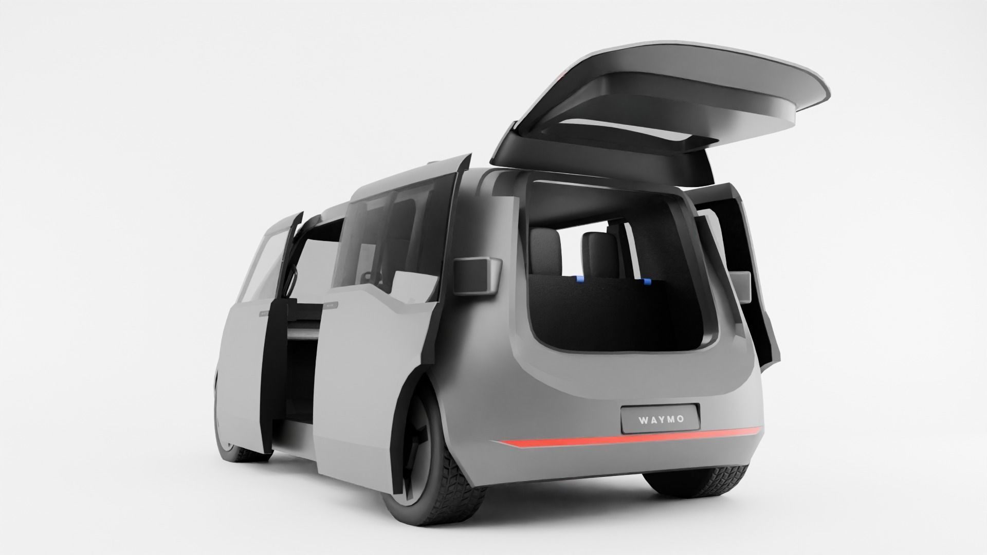 Zeekr Waymo robot taxi 3D model_12