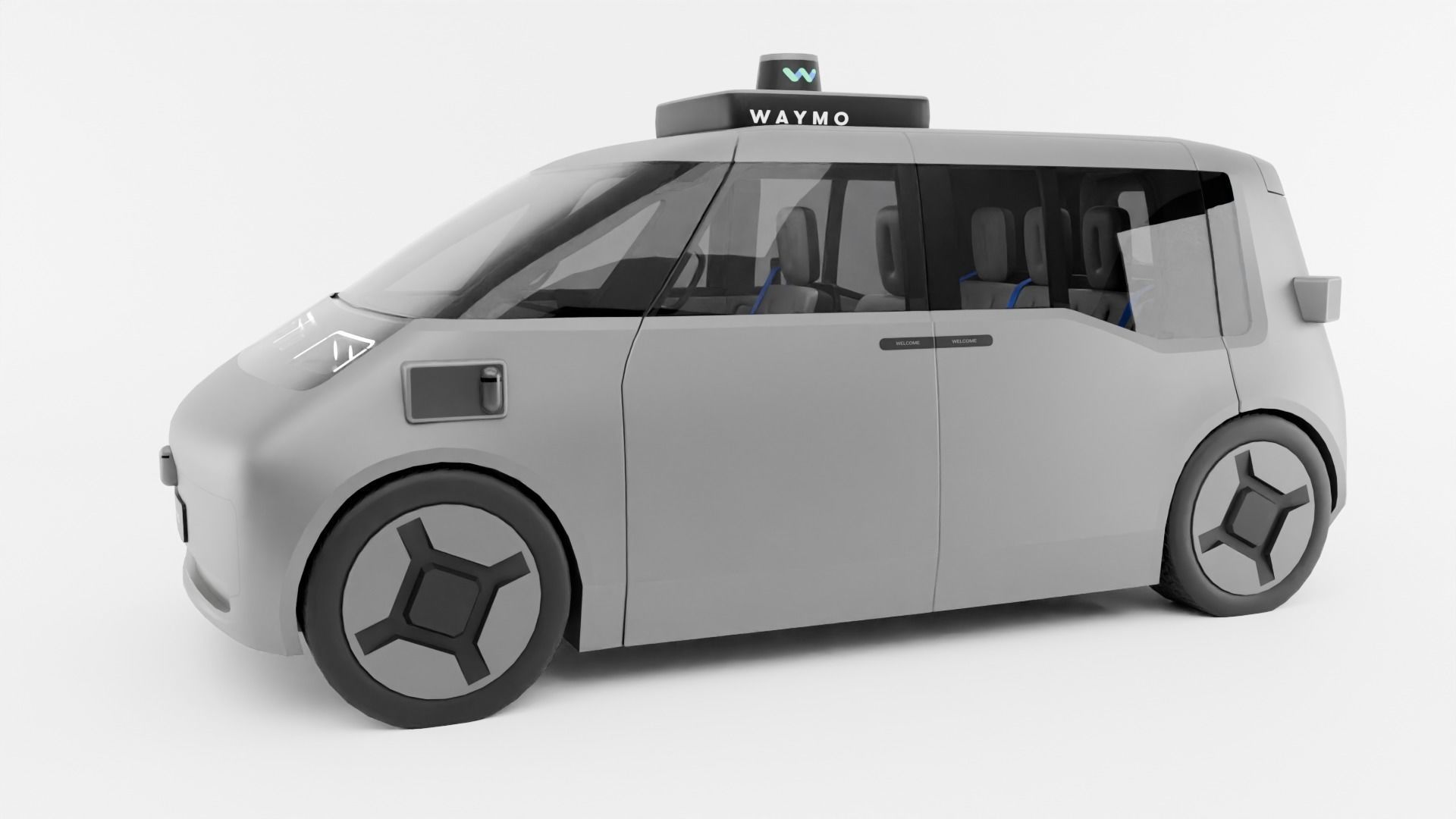 Zeekr Waymo robot taxi 3D model_8