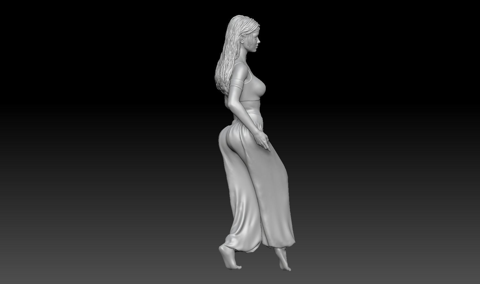 BELLY DANCER GIRL 3 3D print model_3