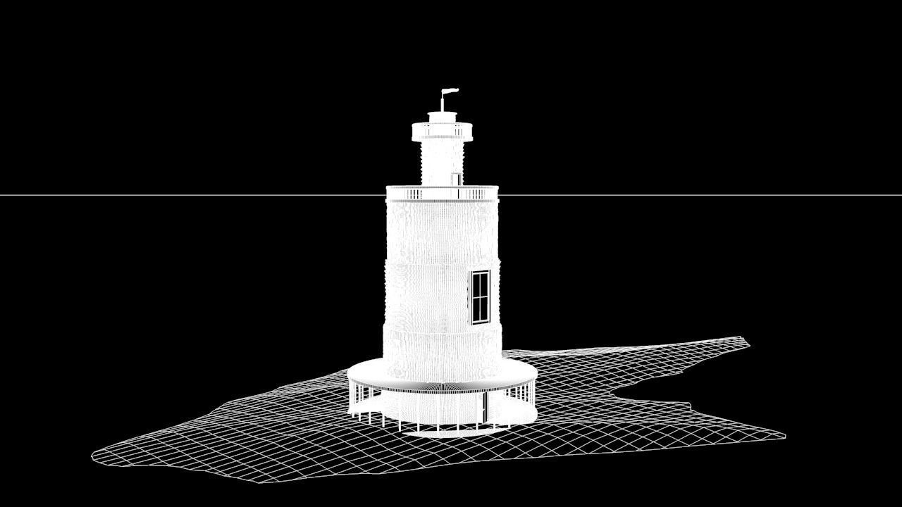 Island lighthouse 3D model_7