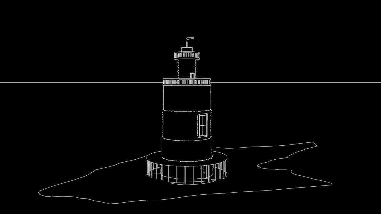 Island lighthouse 3D model_6