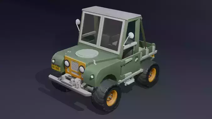JEEP Land Rover Series One 107 Low poly
