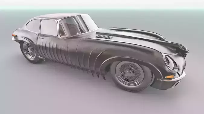 JAGUAR E TYPE XENOMORPHED Low-poly 3D model