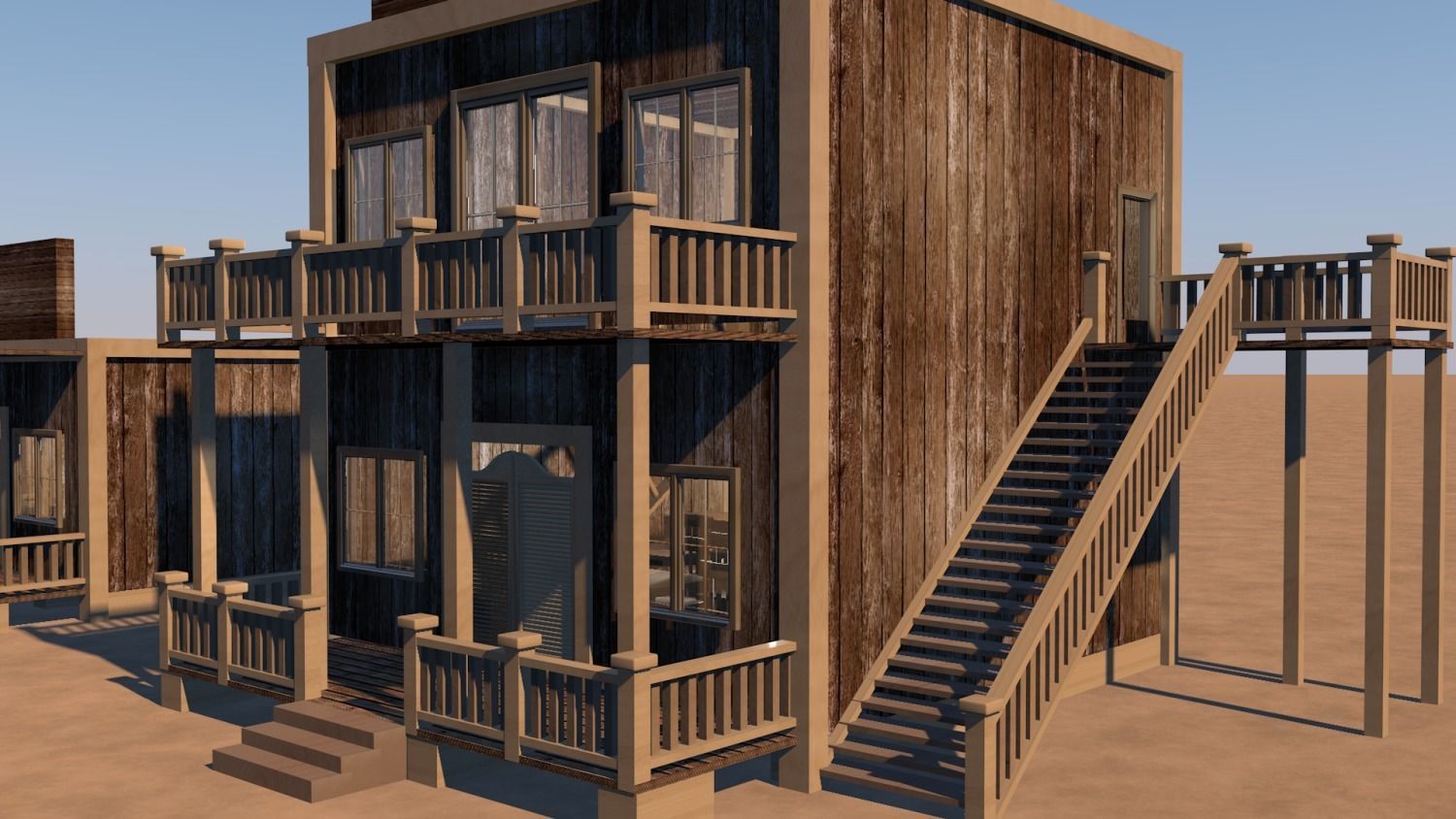 Western saloon 3D model_4