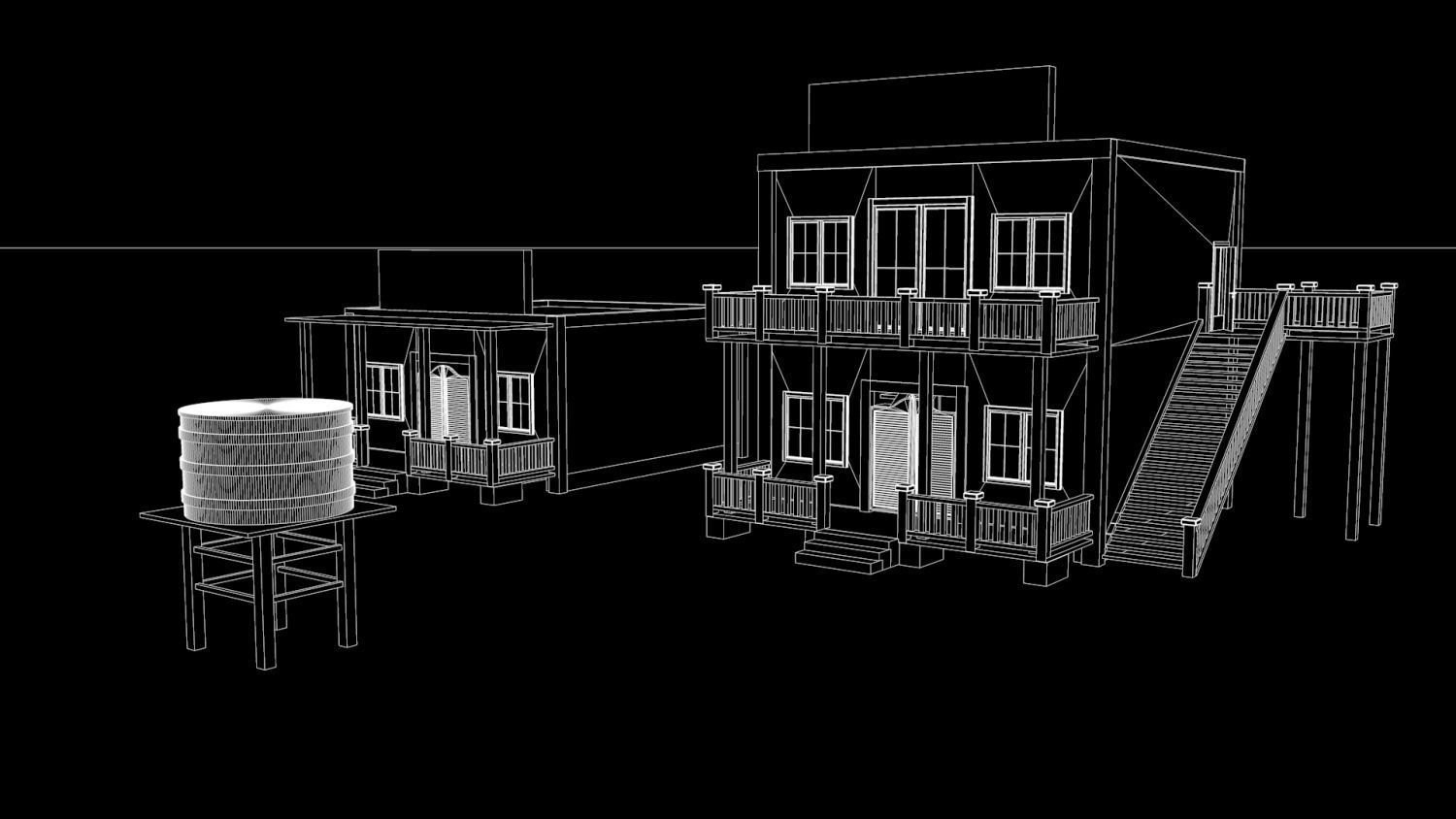 Western saloon 3D model_6