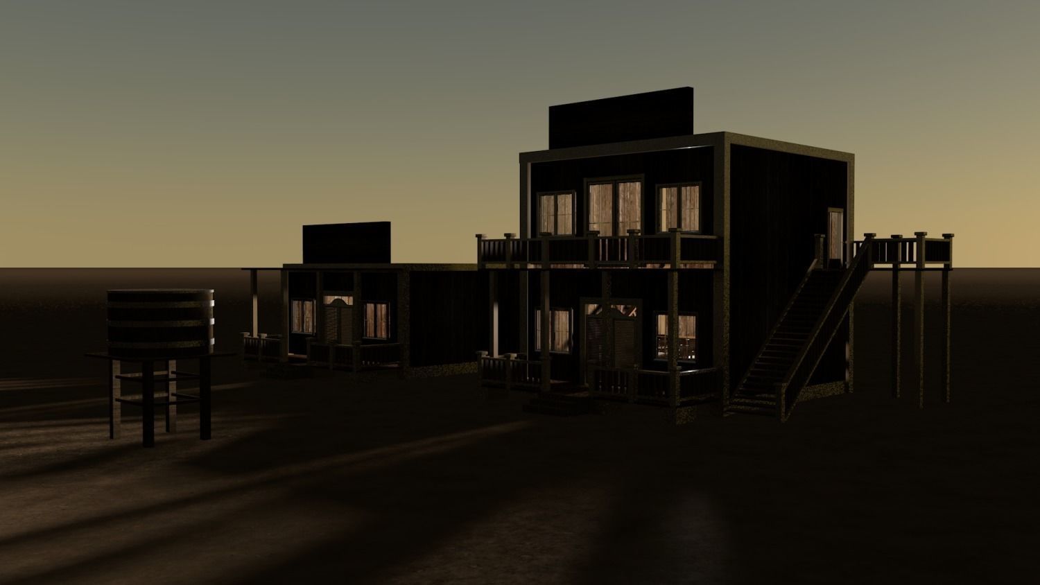 Western saloon 3D model_3