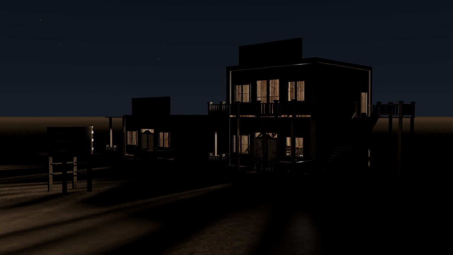 Western saloon 3D model_1