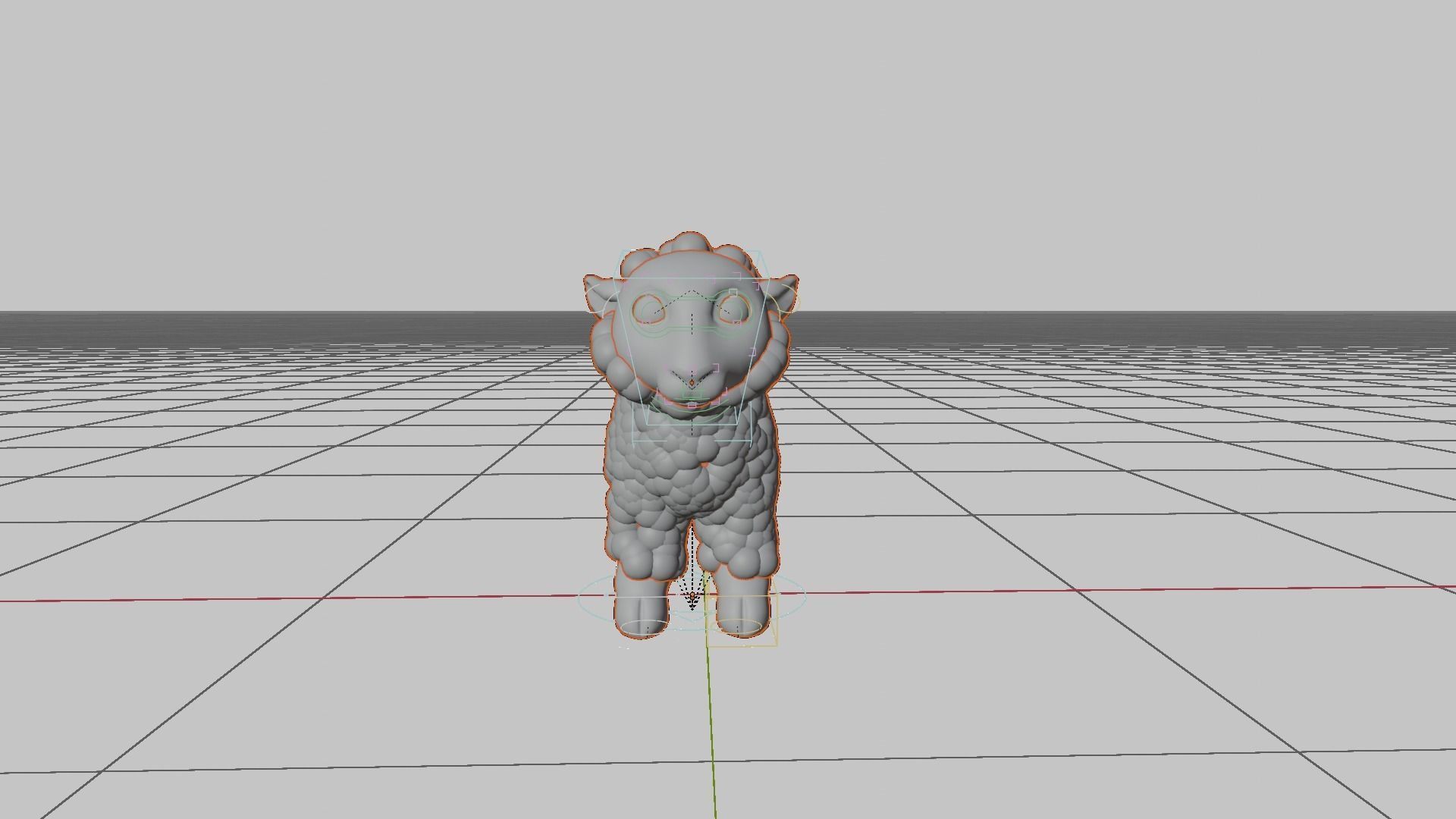Cartoon Sheep Rigged  Low-poly 3D model_15