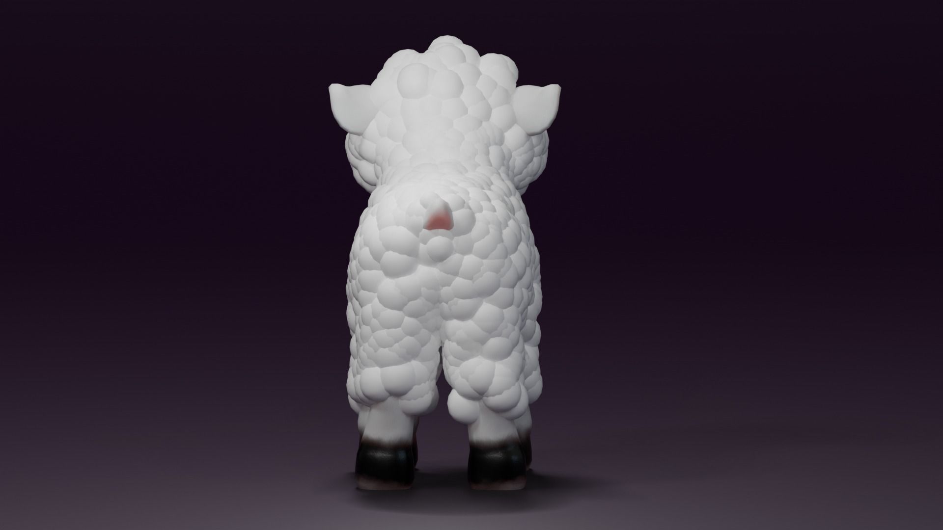 Cartoon Sheep Rigged  Low-poly 3D model_11