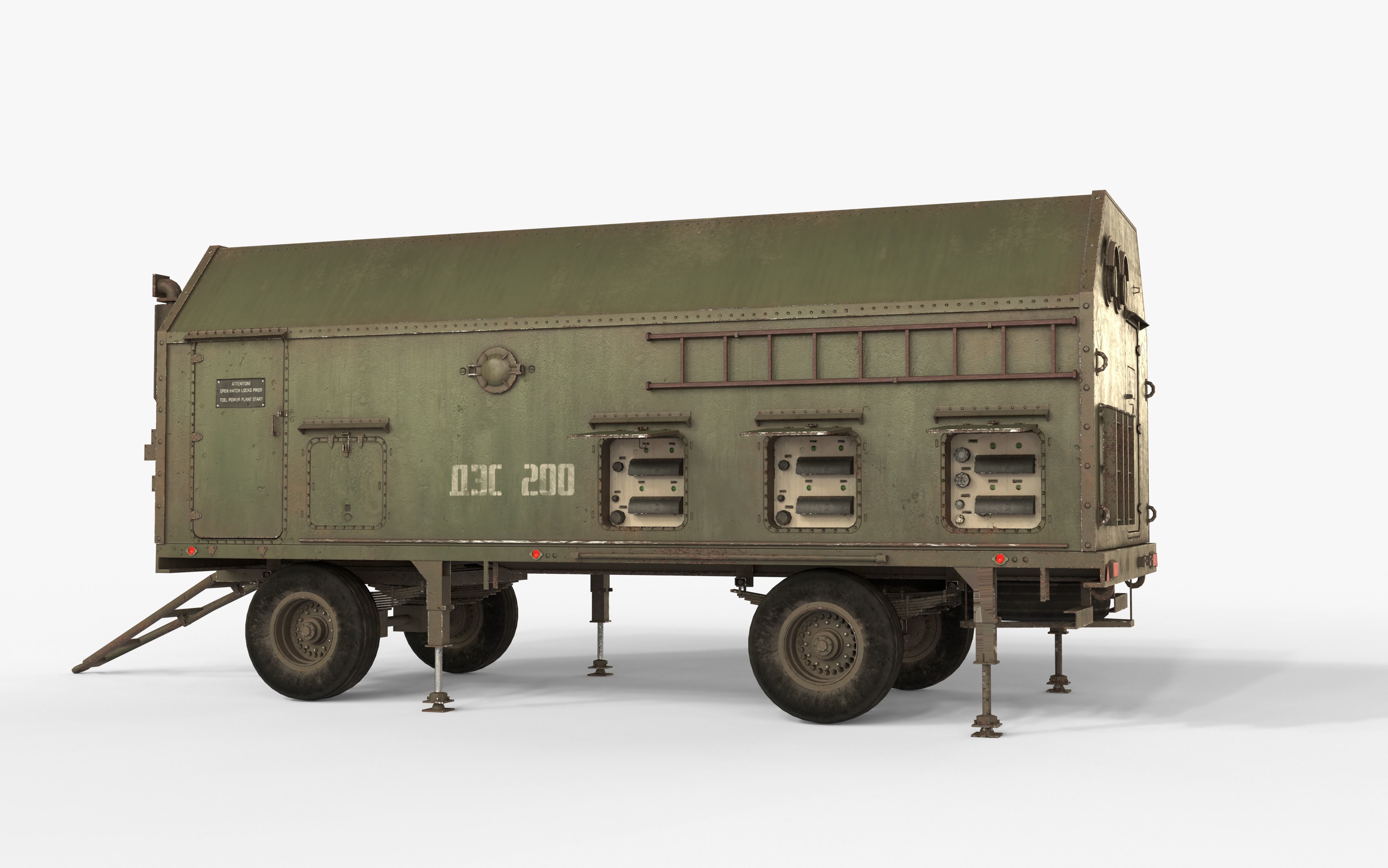 DES 5I57A Military Russian vehicle 5I57A Low-poly 3D model_2