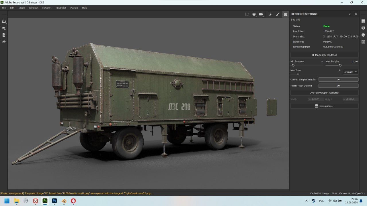 DES 5I57A Military Russian vehicle 5I57A Low-poly 3D model_9