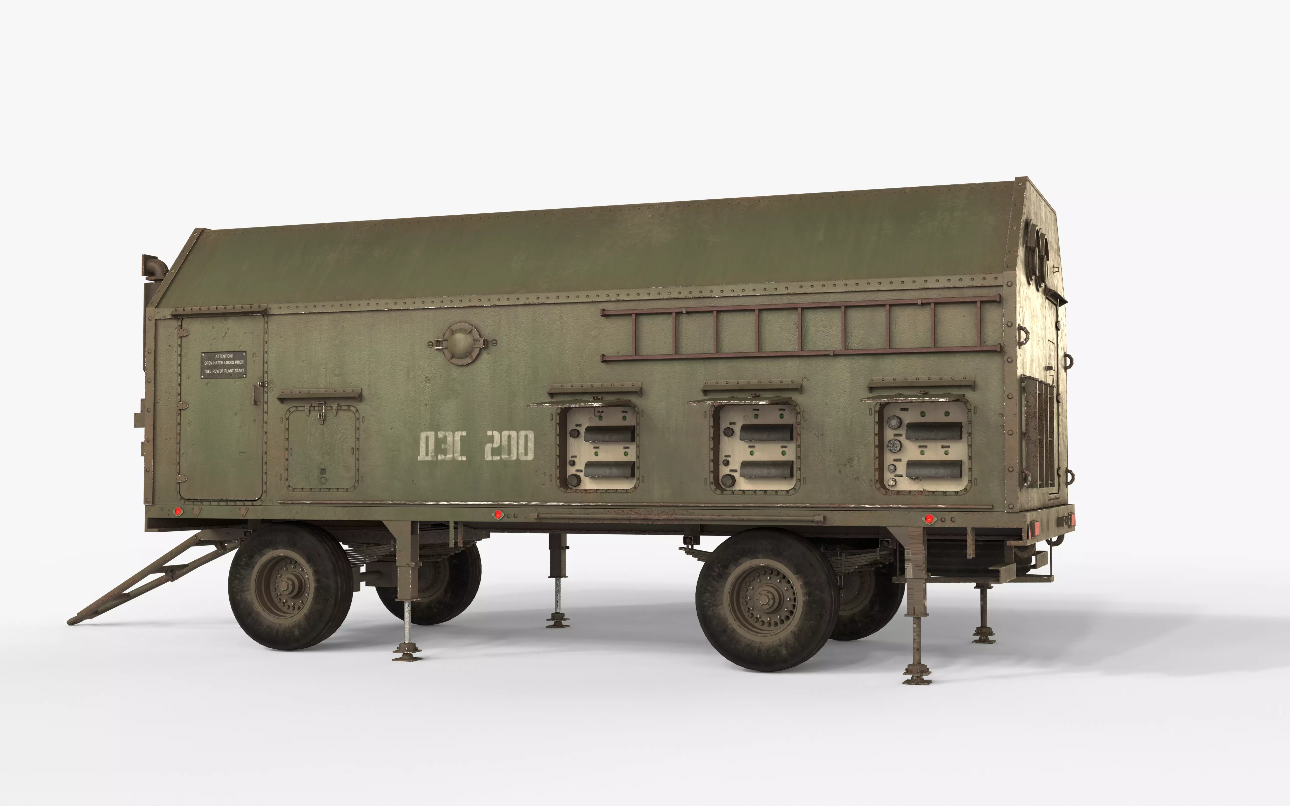 DES 5I57A Military Russian vehicle 5I57A Low-poly 3D model_0