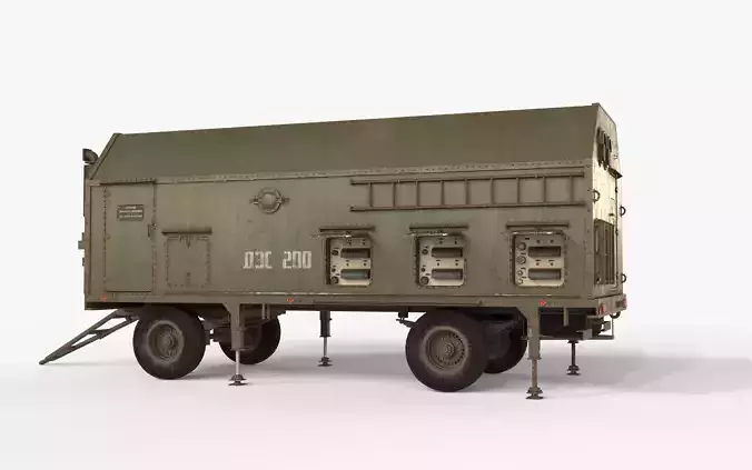 DES 5I57A Military Russian vehicle 5I57A Low-poly 3D model