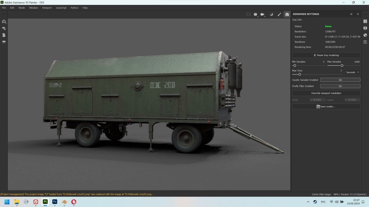DES 5I57A Military Russian vehicle 5I57A Low-poly 3D model_10