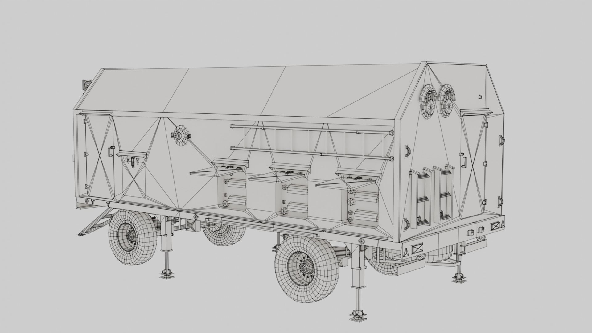 DES 5I57A Military Russian vehicle 5I57A Low-poly 3D model_8