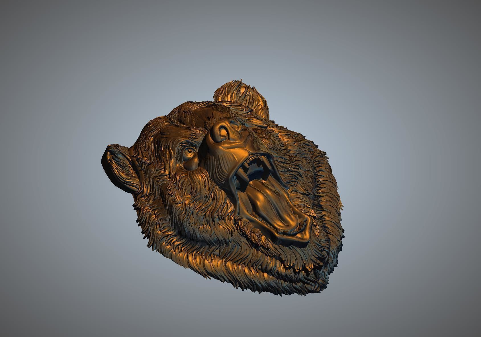 ANGRY BEAR 3D print model_1