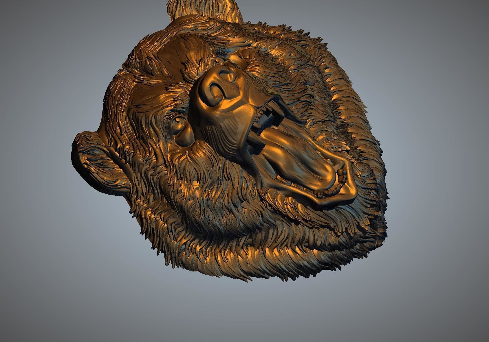ANGRY BEAR 3D print model_4