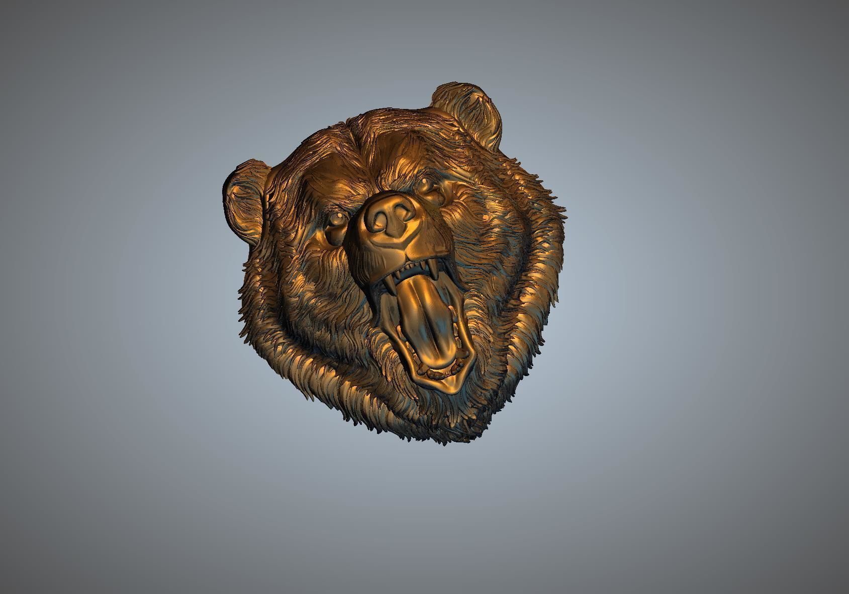 ANGRY BEAR 3D print model_3