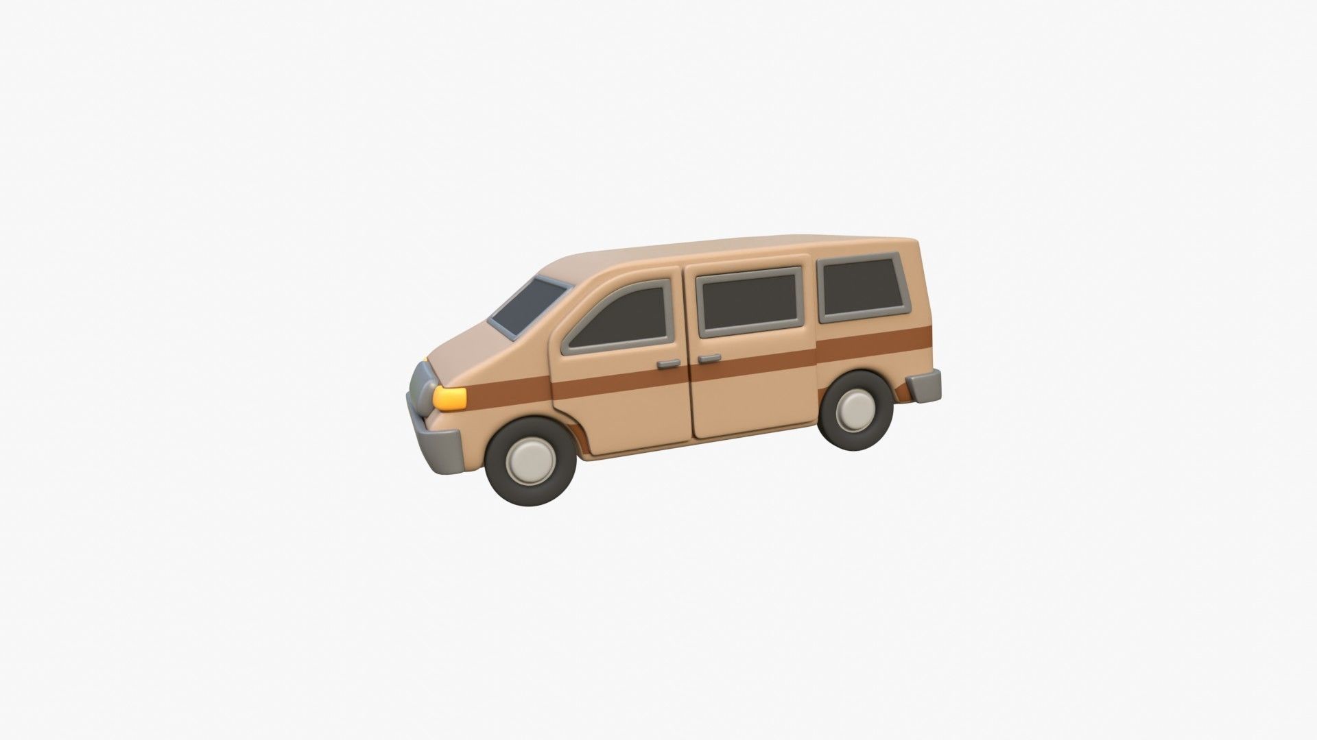 Van Car 3D model_2