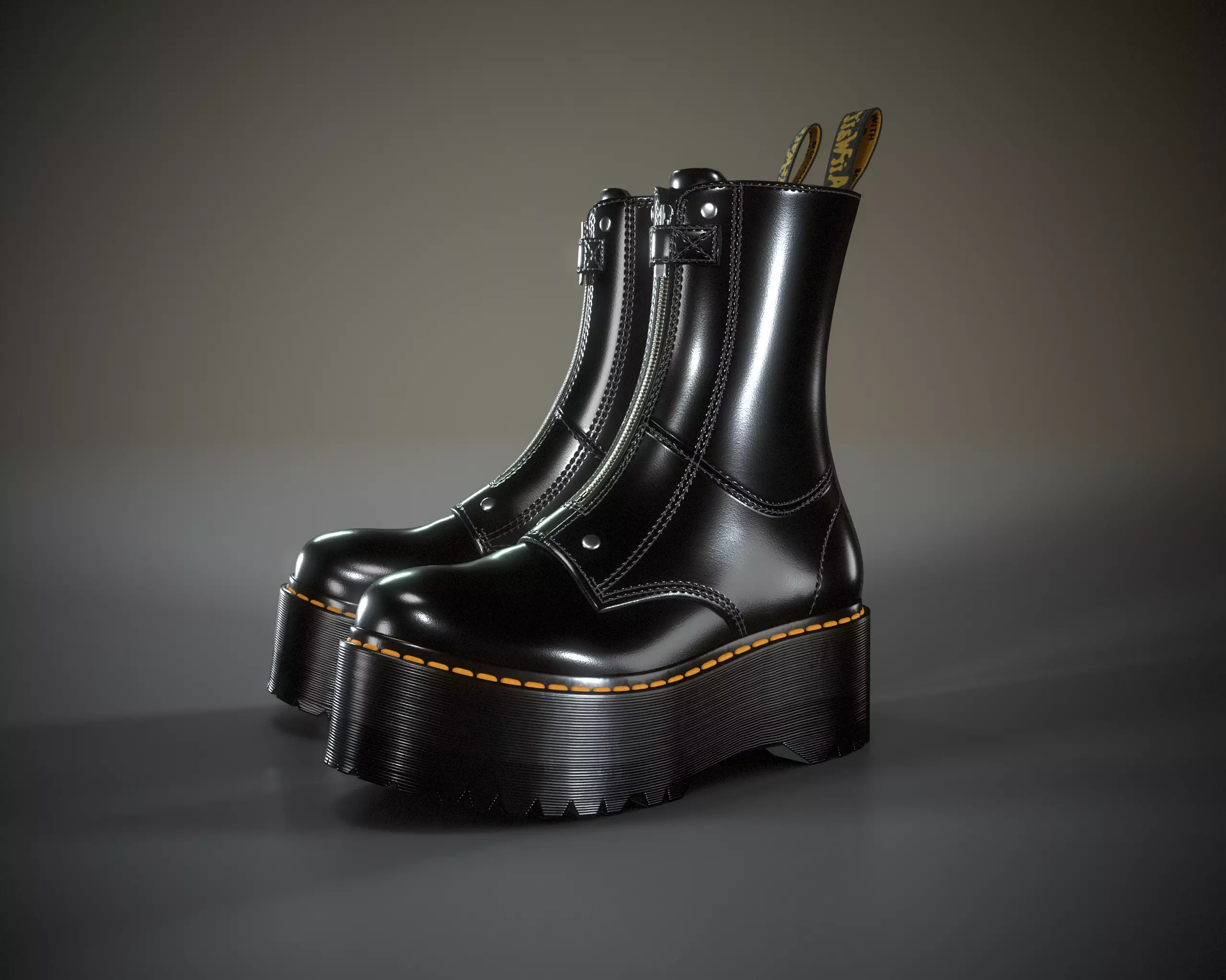 3D model Dr Martens Jetta Hi Max VR / AR / low-poly | CGTrader