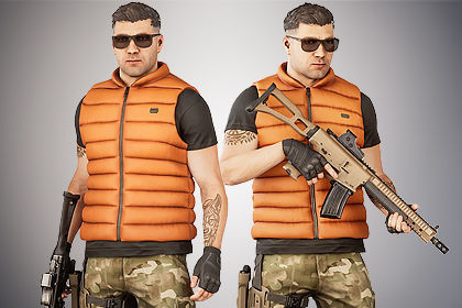 Casual Soldier 24 Low-poly 3D model_6