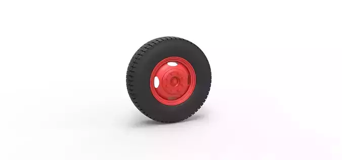 Front wheel of Pickup Truck Scale 1 to 25