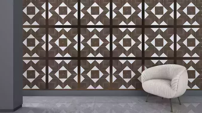 3d wall panel Low-poly 3D model