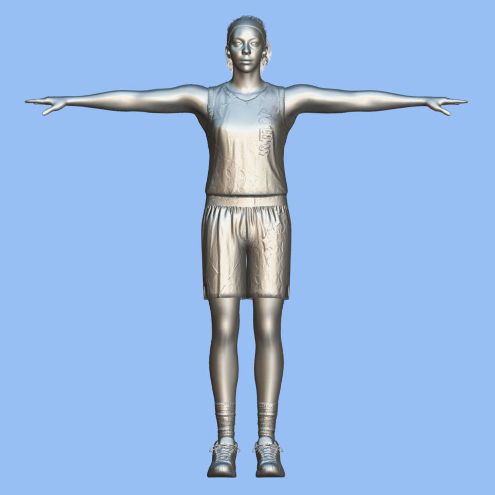 T-Pose Rigged Candace Parker WNBA 3D model_3