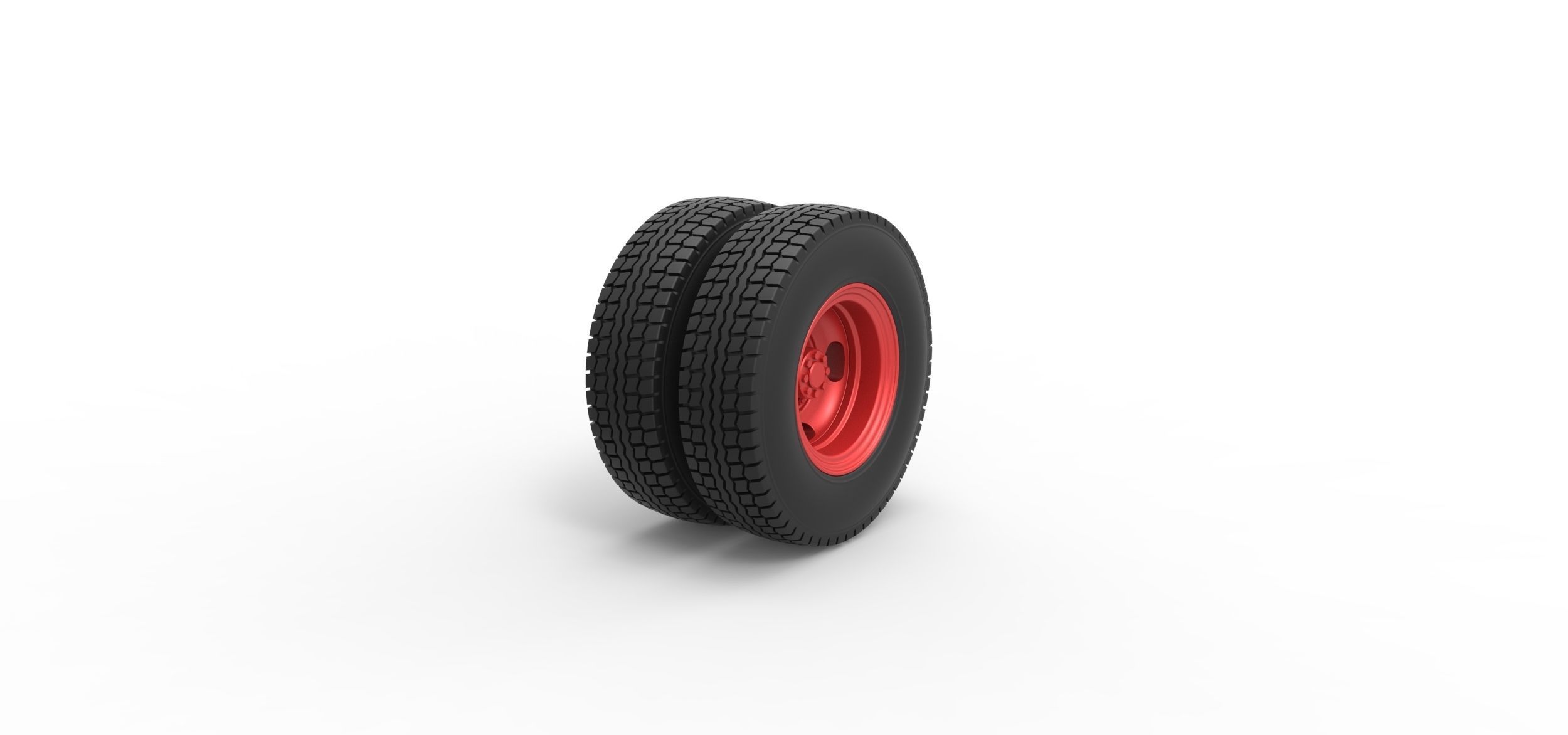 Rear wheel of Pickup Truck Scale 1 to 25 3D print model_1