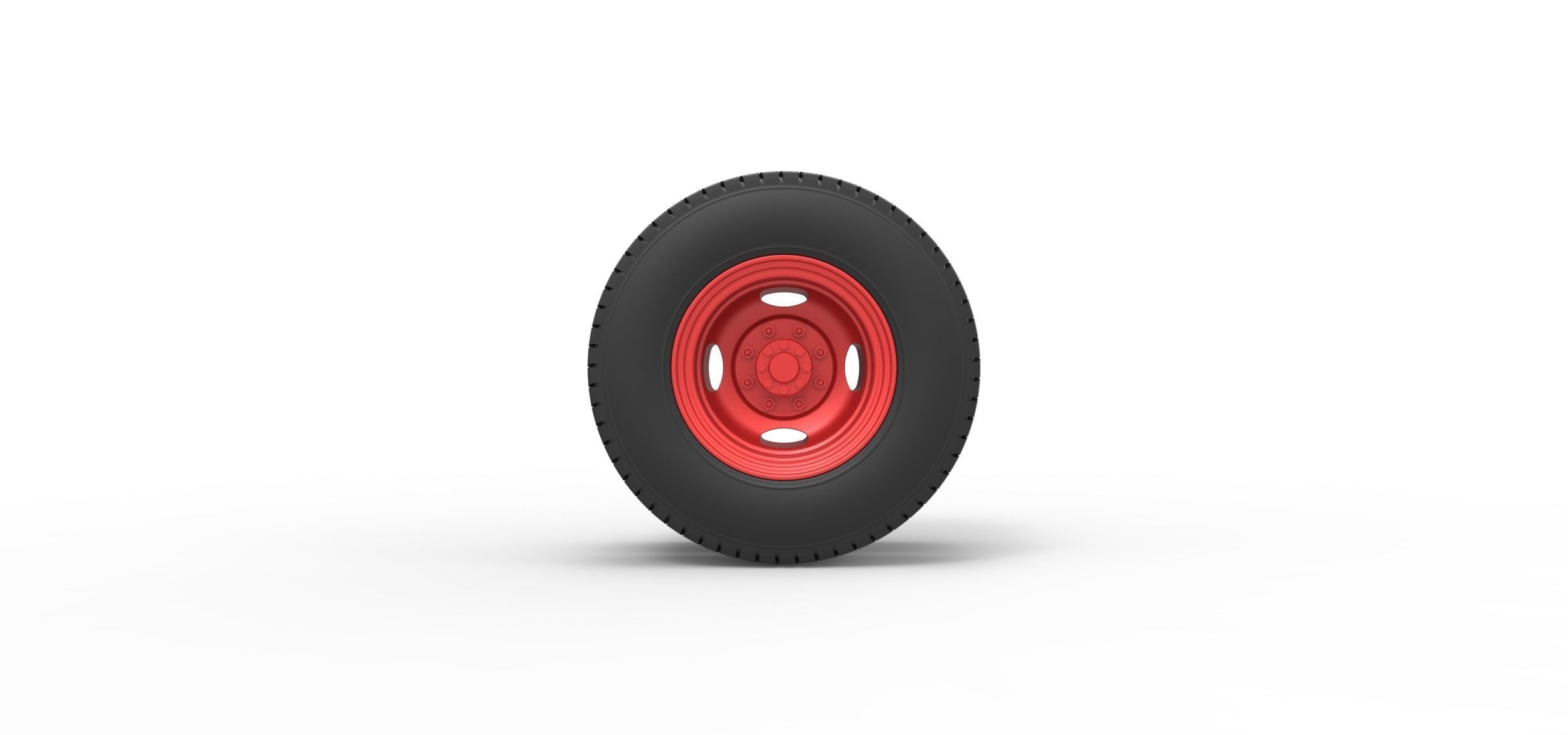 Rear wheel of Pickup Truck Scale 1 to 25 3D print model_4