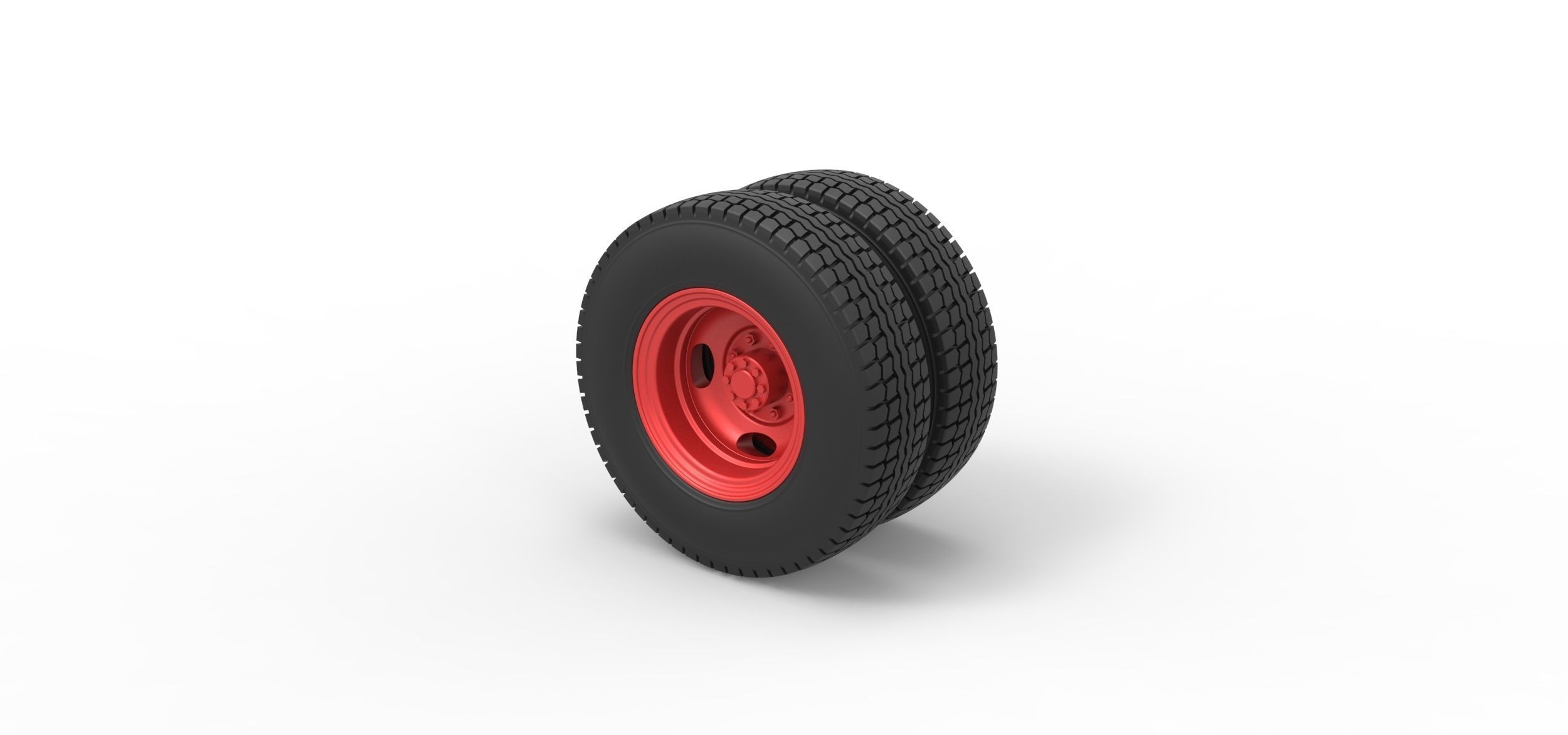 Rear wheel of Pickup Truck Scale 1 to 25 3D print model_6