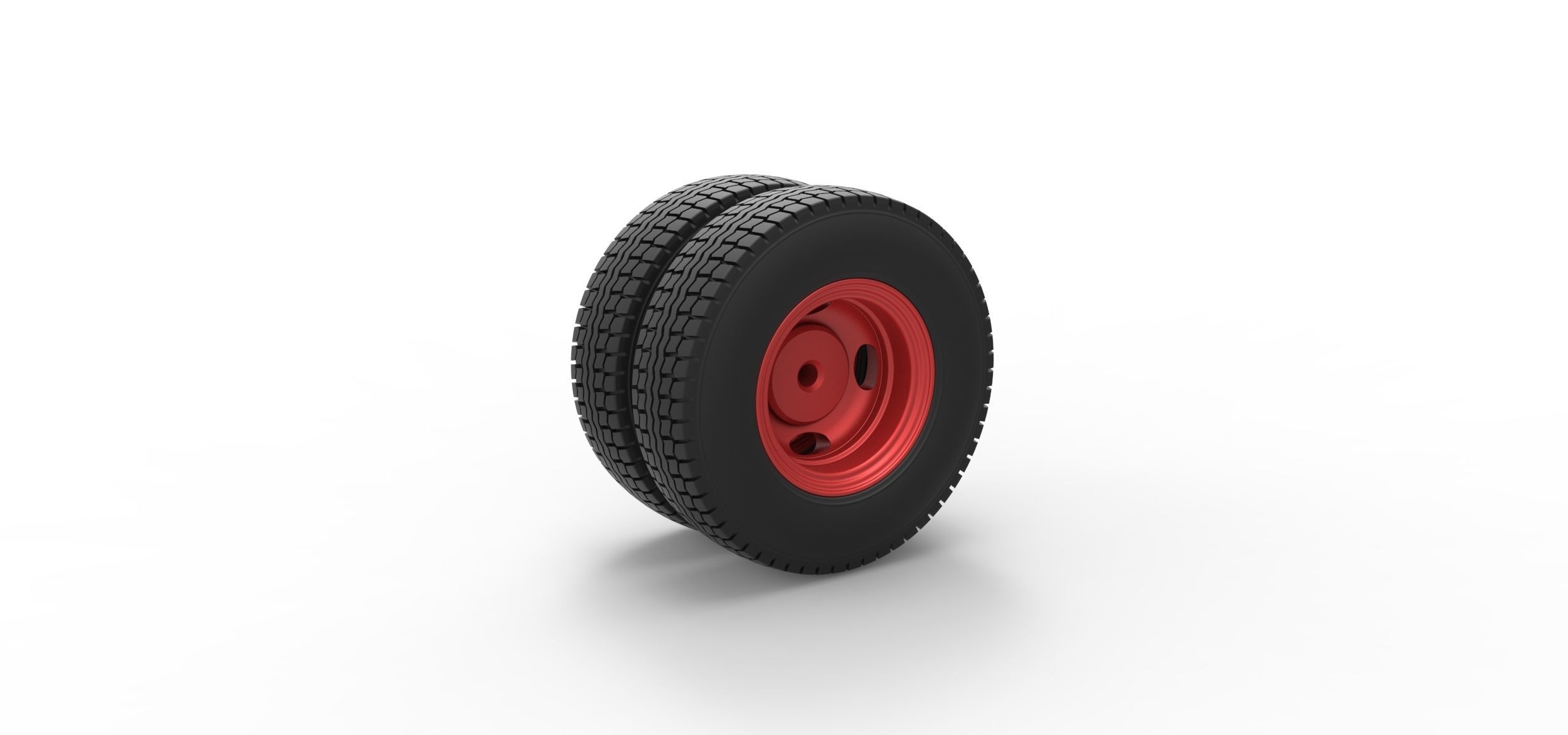 Rear wheel of Pickup Truck Scale 1 to 25 3D print model_8