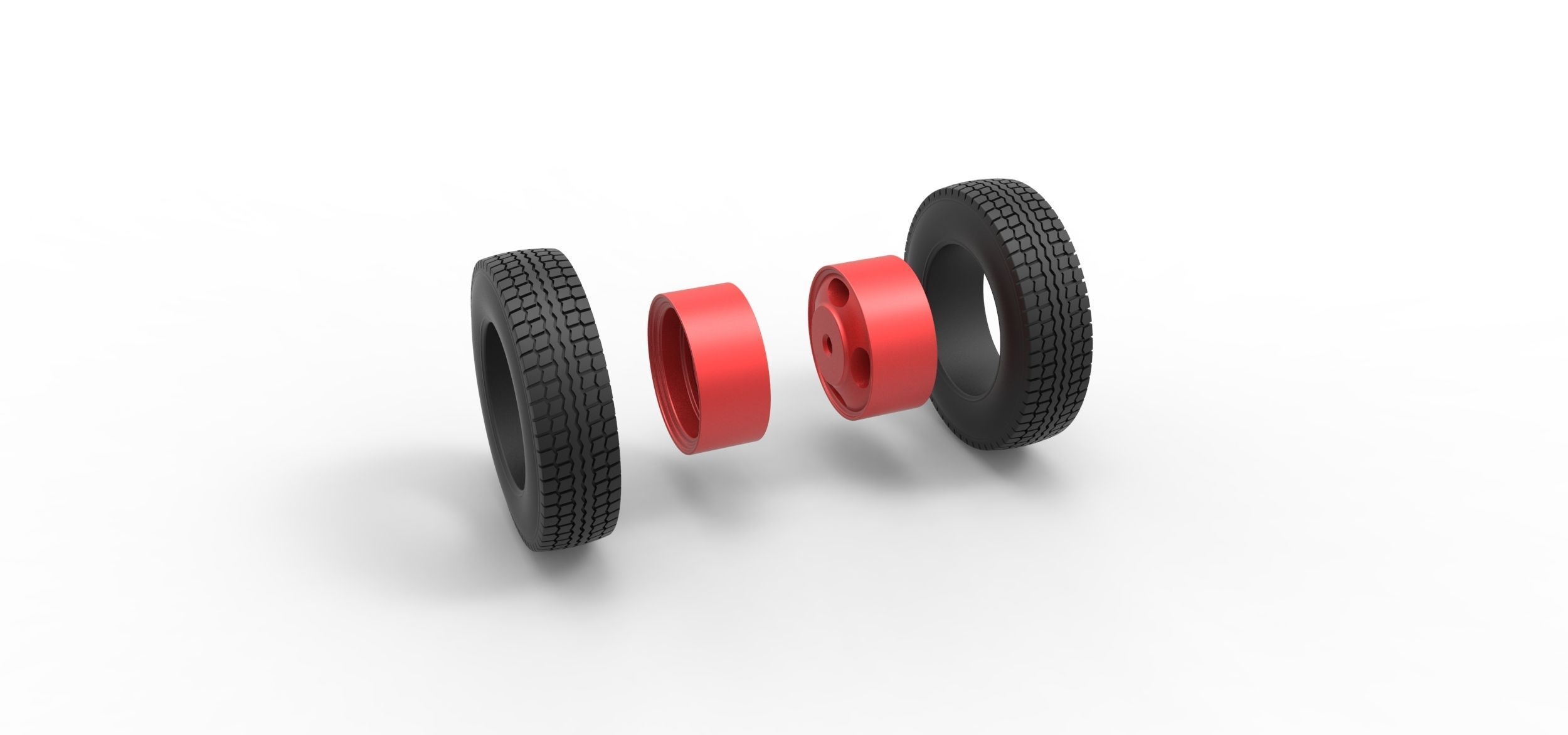 Rear wheel of Pickup Truck Scale 1 to 25 3D print model_10